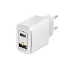 CHARGEUR SECTEUR 20W BLANC TYPE C + USB