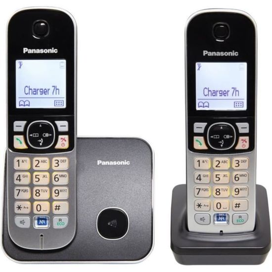 TEL FIXE 2 COMBINES NEUF PANASONIC KX-TG6822