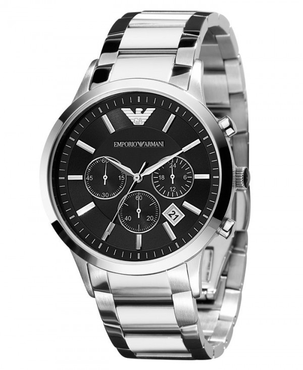 MONTRE HOMME QUARTZ BRACELET ACIER EMPORIO ARMANI AR2434 BLACK