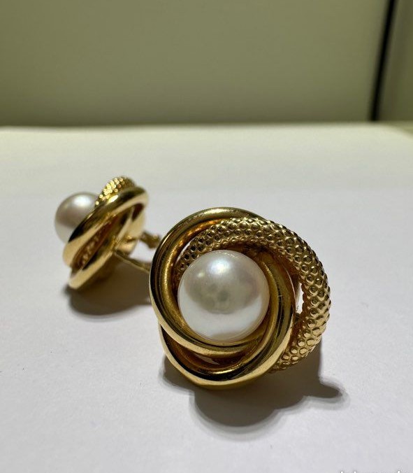 BOUCLES PERLE OR 18K 7.02GR